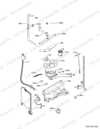 Взрыв-схема посудомоечной машины Electrolux GA932IFSP - Схема узла Hydraulic System 272